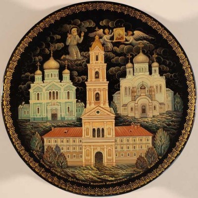 Лаковая миниатюра "Дивеевский монастырь"