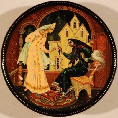 Лаковая миниатюра "Сказка о спящей царевне"