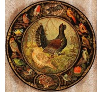 Лаковая миниатюра "Птицы России - Глухарь"
