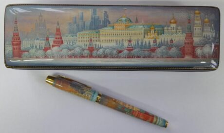 Набор ручка+шкатулка (пенал под ручку) "Москва-Кремль" арт. 6,496