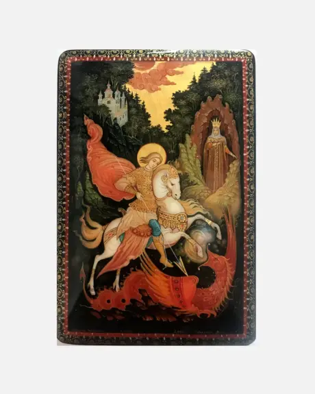 Шкатулка 12х08  "Георгий Победоносец"  арт.121,179